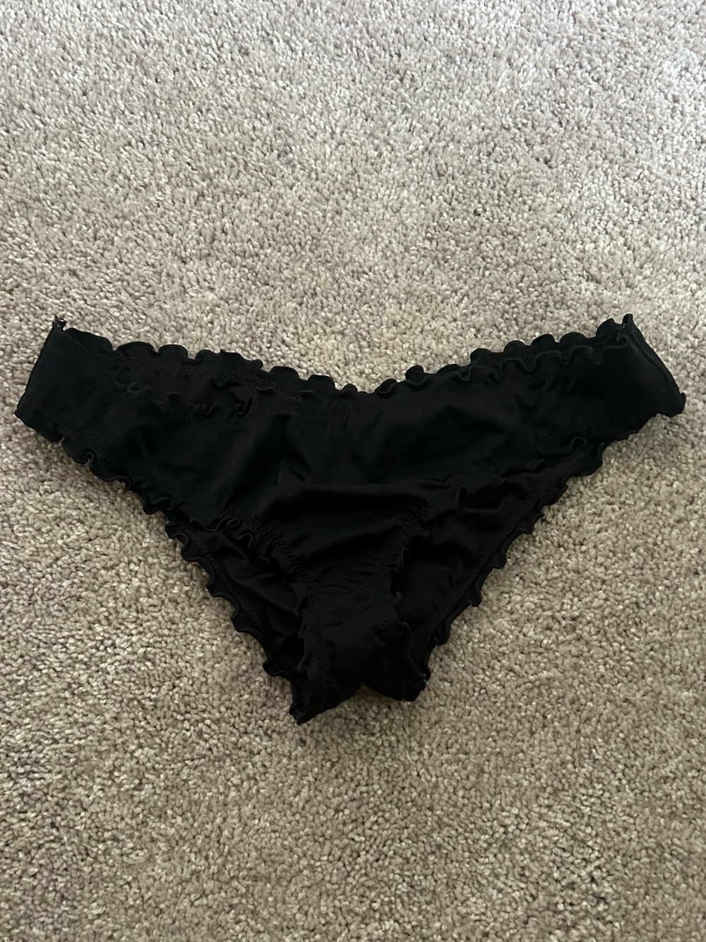 Shade & Shore Black Ruffle Swim Bottoms